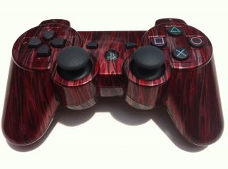 Custom Hydro Dipped Wireless PS3 Controller Red Flames