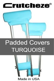 Crutcheze Turquoise Crutch Pad Covers Hand Grips
