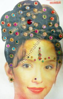 Hair Body Multicolor Crystal Stones Tattoo Sticker Hair Body Jewellery