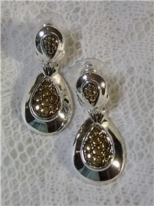 tailored 2 tone earrings by premier designs $ 29 new