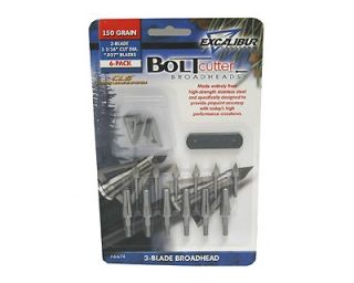 Excalibur Crossbow Boltcutter 3 Blade 150 Grain Broadheads 6674 Six