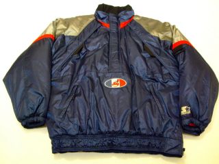 MLB Cleveland Indians Starter pullover satin winter jacket coat hood