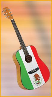 Eleca Acoustic Dreadnought Guitar Dag 5 Mexican Flag