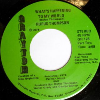 RARE Modern Soul 45 Rufus Thompson on Graytom Listen