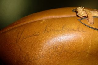 1965 Green Bay Packers Team Signed Football w Vince Lombardi NFL