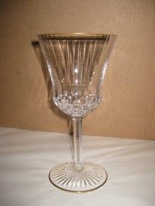 St. Louis Apollo Gold Rim Crystal Stemware Glasses Wine Claret White 6