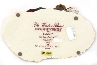 The Windsor Bears of Cranbury Commons Figurine   RANDY   All Bundled
