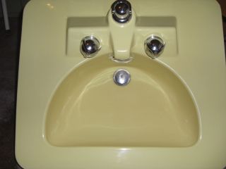 Working 1952 Vintage Crane Marcia Bathroom Sink w Integral Spout Best