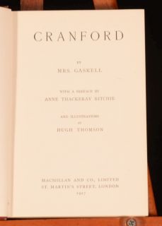 1927 Cranford Mrs Elizabeth Gaskell Illustrated by Hugh Thomson