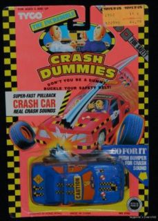Crash Dummies 4 Crash Car Super Fast Pullback Vintage Toy 1991 Tyco