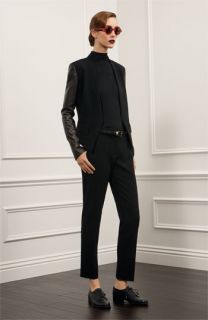 St. John Collection Crepe & Leather Jacket, Pants