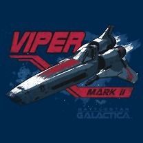 New Battlestar Galactica TV Series Viper Mark II Fighter T Shirt Adult