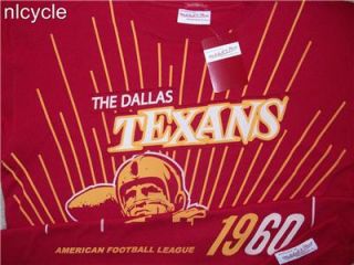 Dallas Texans Mitchell Ness Tee Shirt AFL 1960 Chiefs Size 48 XL