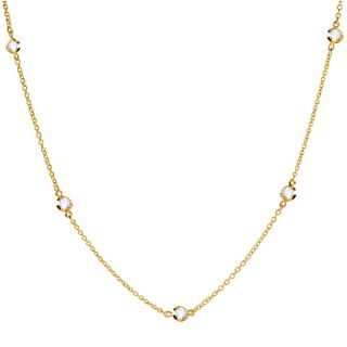 52 Stunning Gold Plated Cubic Zirconia CZ by the Yard Necklace (30