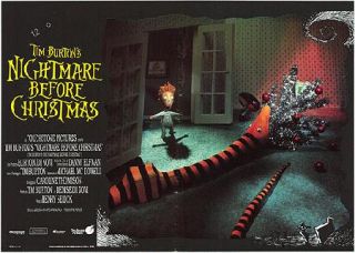Nightmare Before Christmas Italian Movie Film Poster