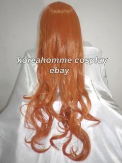 Bleach Rangiku Matsumoto Orange Wavy Long Cosplay Wig