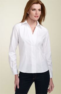 Foxcroft Fitted Pinpoint Shirt