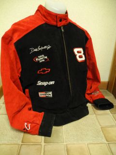 Nascar Racing Dale Earnhardt Jr Leather Jacket Budweiser Winston Cup