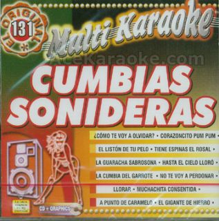  Oke 0131 Cumbias Sonideras Spanish Karaoke Songs CD G