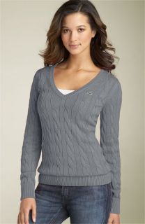 Lacoste Cabled V Neck Sweater