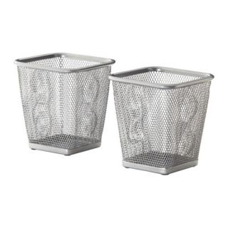 IKEA Dokument Silver Pencil Cup Holders Set of 2 New