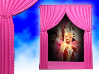Funky Pink Stage Curtain Photo Picture Frame Kitsch UK