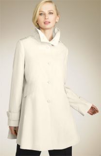 Marvin Richards All Weather Trapeze Coat with Convertible Collar