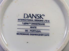 Dansk Dinnerware Tjorn White 56 oz Pitcher Mid Century Mod