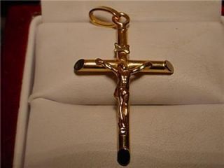 SOLID 14Kt YELLOW GOLD ITALY JESUS CRIST PENDANT