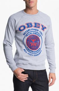 Obey All City Champs Graphic Crewneck Sweatshirt