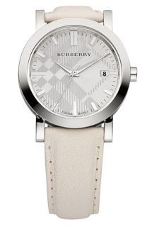 Burberry Watch with Tumbled Leather Strap