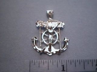 Mariners Cross Anchor Sterling Silver 1 5 Inch
