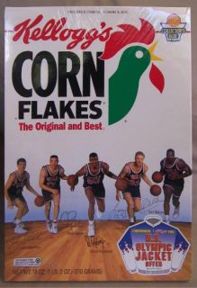  Corn Flakes 1992 Olympics US Basketball Team Cereal Box Empty