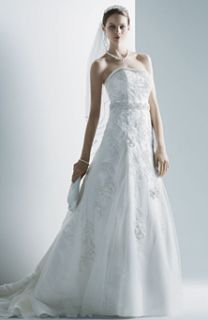 Oleg Cassini Ivory Wedding Dress Size 10