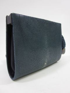 Daniele Cornaggia Blue Stingray Leather Clutch Handbag
