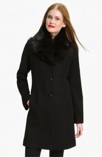 Fleurette Loro Piana Wool Coat with Genuine Fox Fur (Online Exclusive)