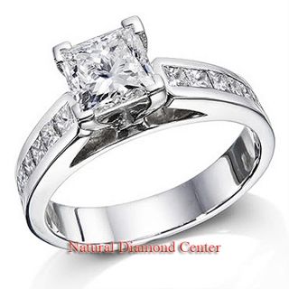 50 Ct Princess Cut Diamond Anniversary Engagement Ring 14KWHITEGOLD D