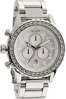 Nixon The 42 20 Chrono Crystal Stainless Watch Authentic Womens New in