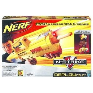 NEW NERF N STRIKE DEPLOY CS 6 BLASTER GUN WITH 6 DARTS New NIB Brand