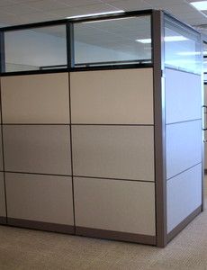 Steelcase Montage Office Cubicles glass wall private office partition