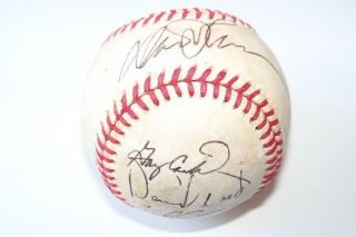 1988 89 NY Mets Signed Baseball Davey Johnson Gary Carter David West M