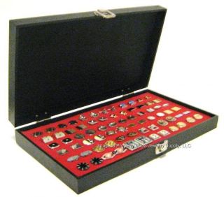 Solid Top Red Cufflinks Jewelry Showcase Storage Organizer Display