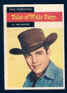 1958 Topps TV Western Card 57 Tales of Wells Fargo Dale Robertson