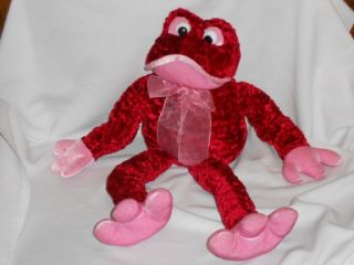 Dan Dee Collectors Choice Frog Red Pink Plush Stuffed Animal 17