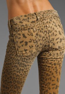 NWT Current/Elliott The rolled skinny cord pants in Camel leopard
