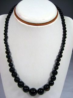  Natural Brazilian Black Onyx Gemstone Beads Collar Necklace New