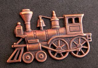 Copper Vintage Railroad Train Car Trolly Pendant Jewelry Locomotive