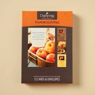 Thanksgiving Boxed Greeting Cards Dayspring 12 Cards 4 Designs KJV