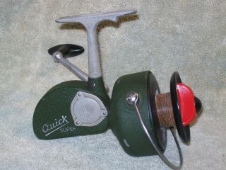 VINTAGE LARGE DAM QUICK SUPER SPINNING FISHING REEL, MADE GERMANY WEST
