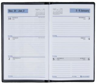 New Dayminder Recycled Weekly Planner 3 x 6 inches Black 2013 SK48 00